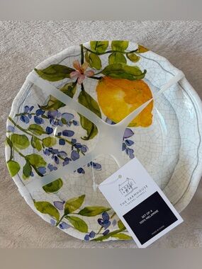 NWT The Farmhouse by Rachel Ashwell Melamine Tucson Lemon Bowls Set of 4